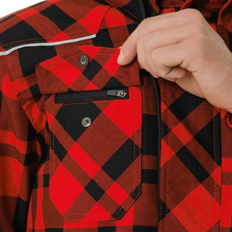 Моторубашка Dragonfly Streetfighter Red с защитой 2024, красный, размер M