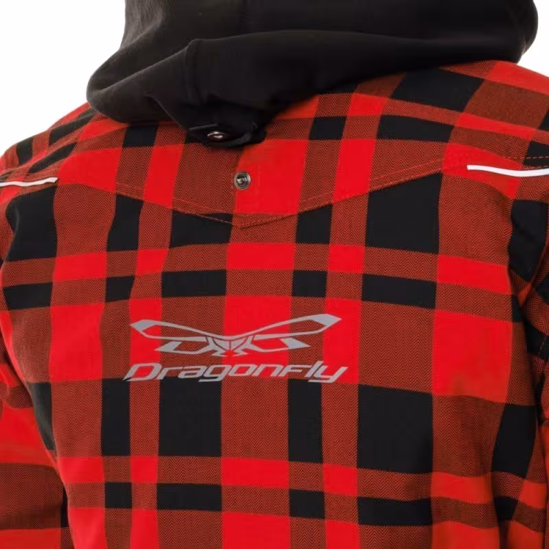Моторубашка Dragonfly Streetfighter Red с защитой 2024, красный, размер M
