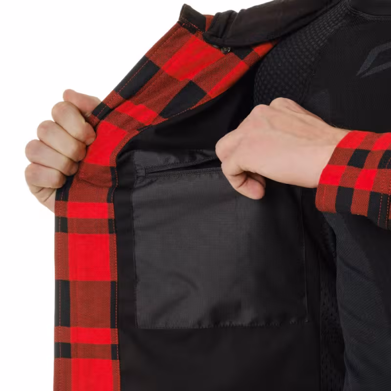 Моторубашка Dragonfly Streetfighter Red с защитой 2024, красный, размер M