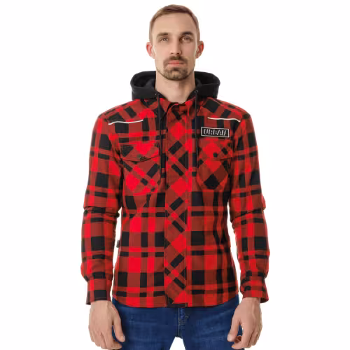 Моторубашка Dragonfly Streetfighter Red с защитой 2024, красный, размер L