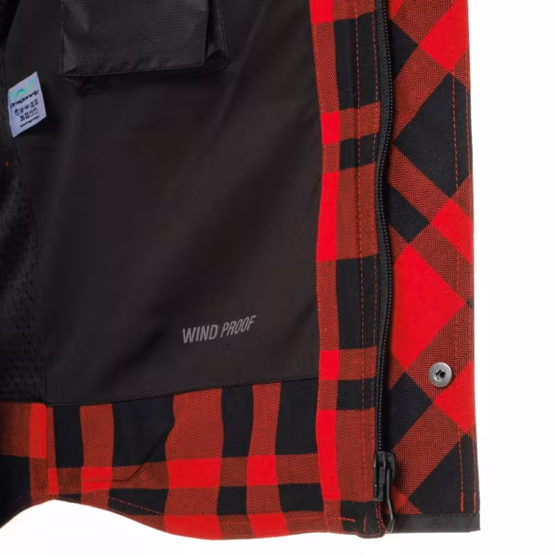 Моторубашка Dragonfly Streetfighter Red с защитой 2024, красный, размер L