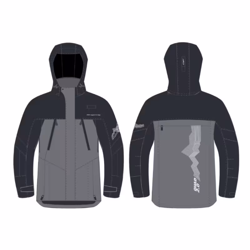 Куртка мужская Dragonfly Quad 2.0 Black - Grey 2024, мембрана, серый/черный, размер M, 176 см