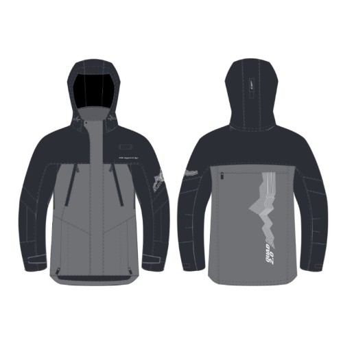 Куртка мужская Dragonfly Quad 2.0 Black - Grey 2024, мембрана, серый/черный, размер XL, 188 см