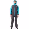Костюм женский Dragonfly Active 2.0 Graphite - Blue 2023, мембрана DFTEX, черный/синий, размер S, 164 см