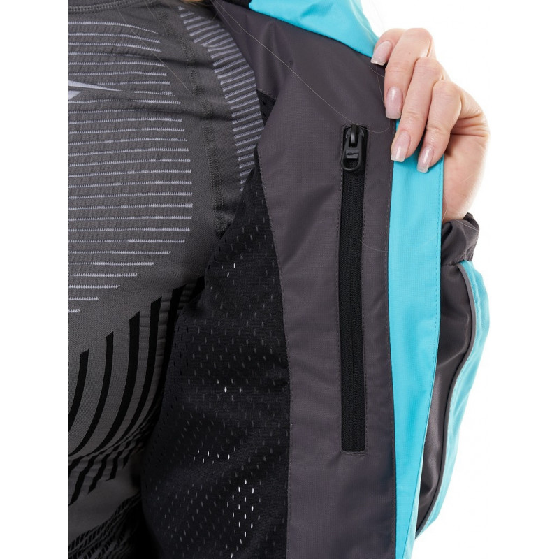 Костюм женский Dragonfly Active 2.0 Graphite - Blue 2023, мембрана DFTEX, черный/синий, размер M, 170 см