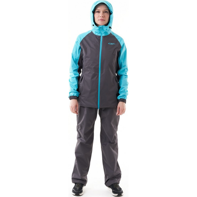Костюм женский Dragonfly Active 2.0 Graphite - Blue 2023, мембрана DFTEX, черный/синий, размер M, 170 см