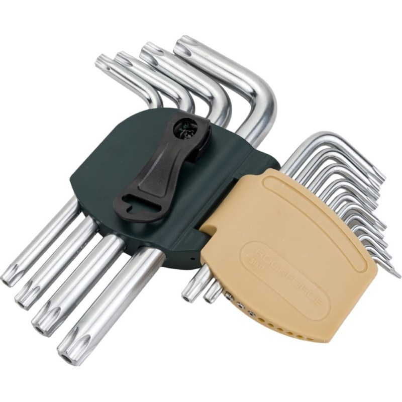 Набор ключей Torx Г-образных RockForce RF-5151LT, T6-T60, 15 предметов