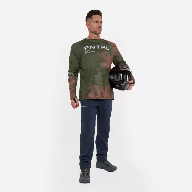 Джерси мужское Finntrail Gravity 6603 Khaki, ткань полиэстер/хлопок, хаки, размер 62-64 (XXXL), 190-200 см
