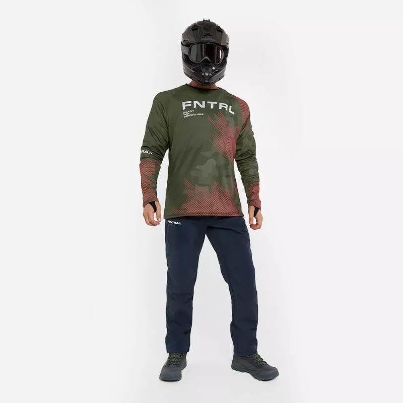Джерси мужское Finntrail Gravity 6603 Khaki, ткань полиэстер/хлопок, хаки, размер 62-64 (XXXL), 190-200 см