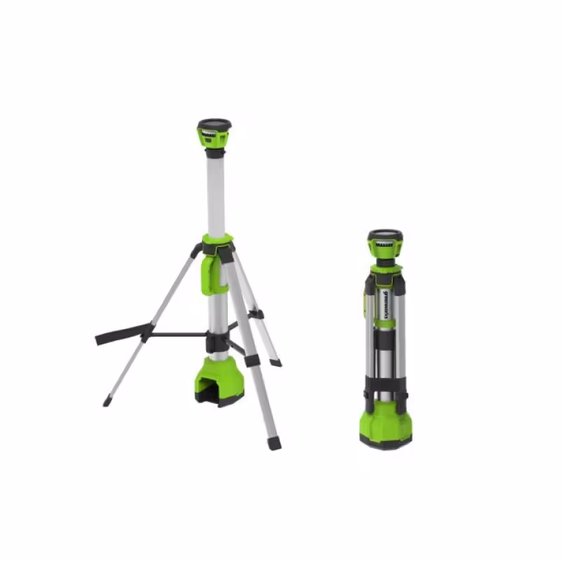 Светильник-мачта светодиодный аккумуляторный Greenworks G24WLS, 1500 ЛМ, зеленый (без АКБ и ЗУ)