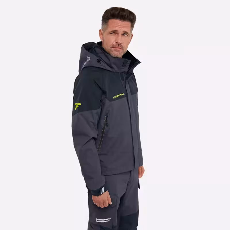 Костюм мужской Finntrail GT 3465 Graphite, мембрана Hard-Tex, серый, размер 48-50 (M), 170-180 см