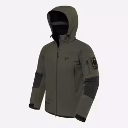 Куртка мужская Finntrail Tactic 1323 khaki, ткань Софтшелл, хаки, размер 54-56 (XL), 180-190 см