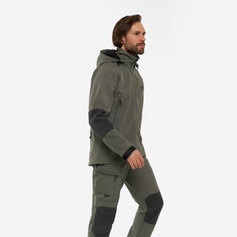 Куртка мужская Finntrail Tactic 1323 khaki, ткань Софтшелл, хаки, размер XL, 180-190 см