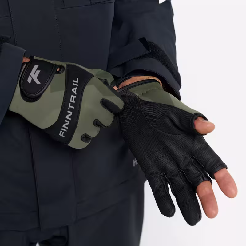Перчатки Finntrail Neosensor 2730 CamoShadowGreen, неопрен, хаки/черный, размер L
