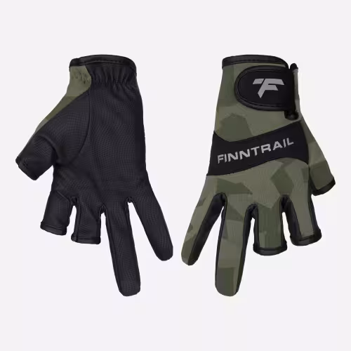 Перчатки Finntrail Neosensor 2730 CamoShadowGreen, неопрен, хаки/черный, размер L