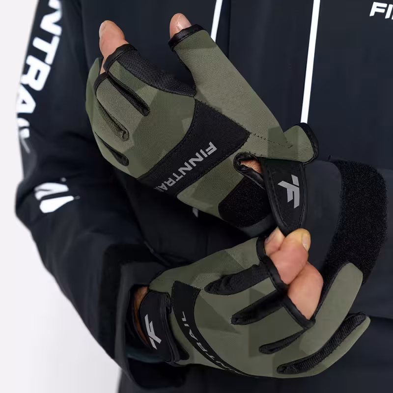 Перчатки Finntrail Neosensor 2730 CamoShadowGreen, неопрен, хаки/черный, размер L