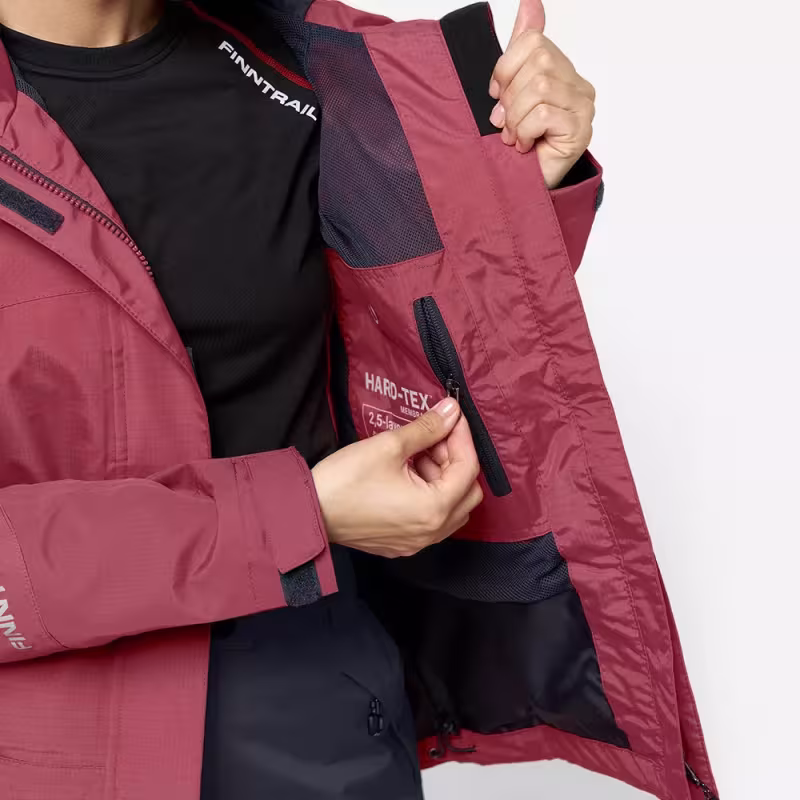 Костюм женский Finntrail Sierra 3450 Berry, мембрана Hard-Tex, розовый, размер 42-44 (XS), 155-165 см