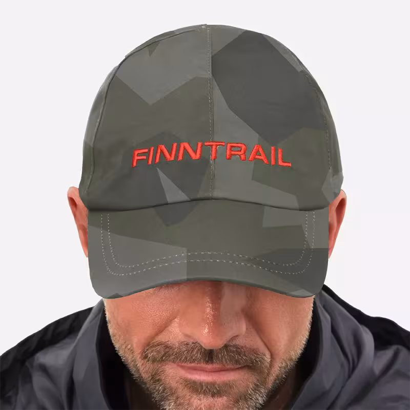 Кепка-бейсболка Finntrail Waterproof Cap 9621 CamoShadowGreen, мембрана Hard-Tex, зеленый камуфляж, размер универсальный