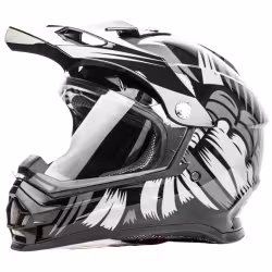 Мотошлем Hizer B6196-1, черный, размер М