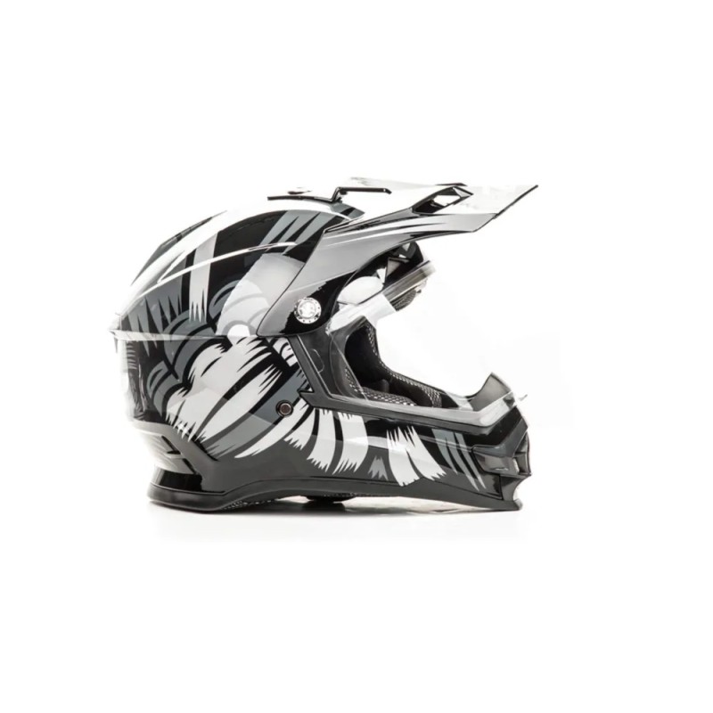 Мотошлем Hizer B6196-1, черный, размер М