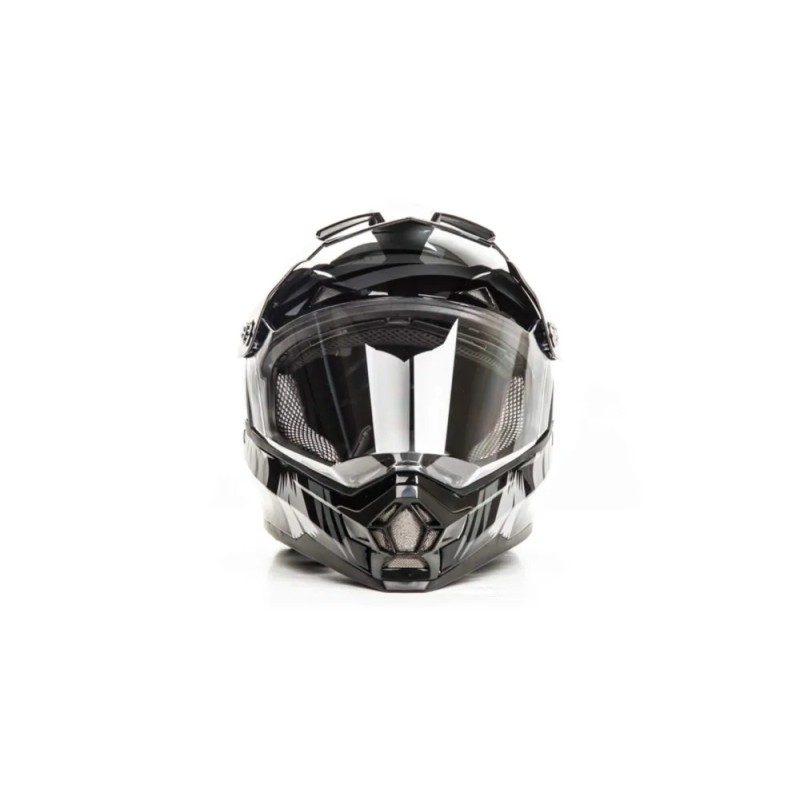 Мотошлем Hizer B6196-1, черный, размер М