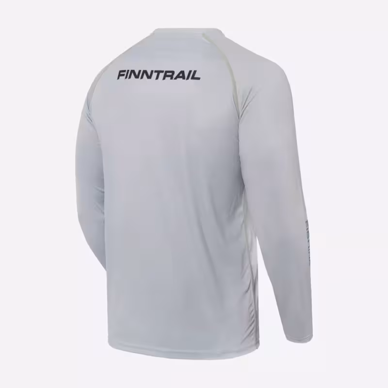 Лонгслив мужской Finntrail Wave Fish 6611 Grey, полиэстер, серый, размер 50-52 (L), 175-185 см