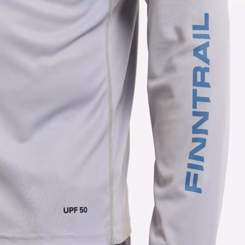 Лонгслив мужской Finntrail Wave Fish 6611 Grey, полиэстер, серый, размер 50-52 (L), 175-185 см