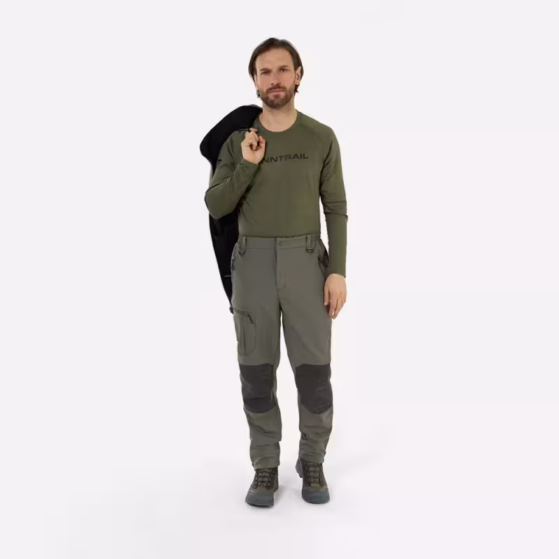 Брюки мужские Finntrail Tactic 4609 Khaki, ткань Софтшелл, хаки, размер 42-44 (XS), 160-170 см