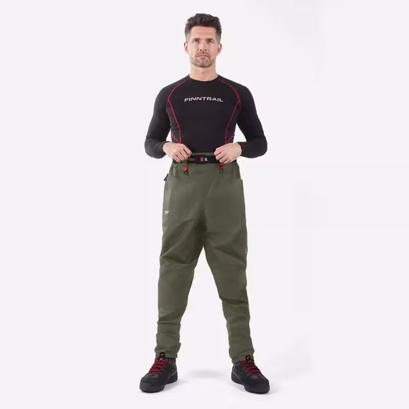 Брюки-вейдерсы Finntrail Runner 1519, мембрана Hard-Tex, хаки, размер 54-56 (XL), 180-190 см