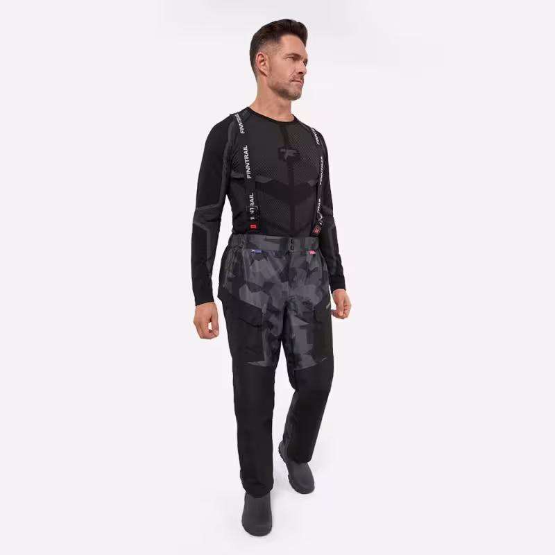 Костюм мужской Finntrail Thor 3420 CamoShadowBlack, мембрана Hard-Tex, черный, размер 48-50 (M), 170-180 см