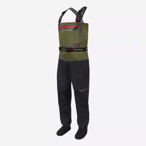 Полукомбинезон-вейдерсы Finntrail Wademan 1524 Khaki, мембрана Hard-Tex, хаки, размер M/42, 170-180 см