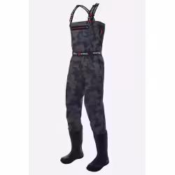 Полукомбинезон-вейдерсы мужской Finntrail Airman 5260, мембрана Hard-Tex, CamoShadowBlack, серый камуфляж, размер LL/45, 185-195 см