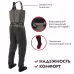 Полукомбинезон-вейдерсы Finntrail Wademan 1524 Grey, мембрана Hard-Tex, серый, размер LL/45, 185-195 см