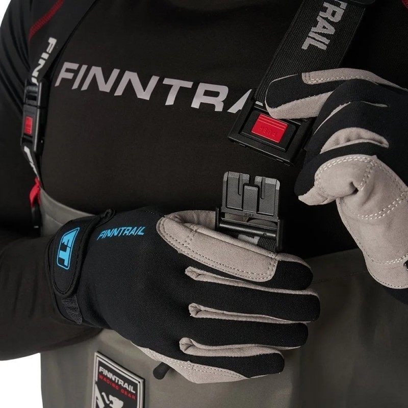 Полукомбинезон-вейдерсы Finntrail Wademan 1524 Grey, мембрана Hard-Tex, серый, размер LL/45, 185-195 см