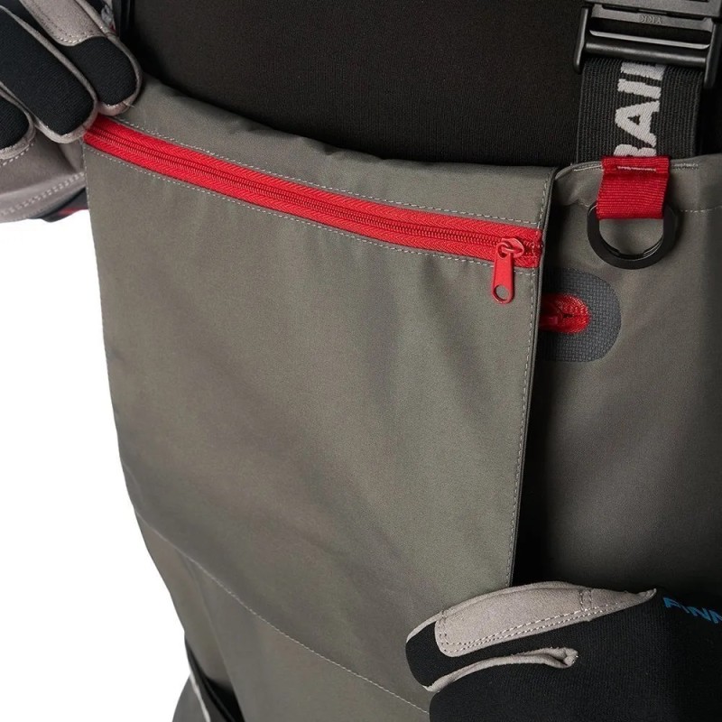 Полукомбинезон-вейдерсы Finntrail Wademan 1524 Grey, мембрана Hard-Tex, серый, размер LL/45, 185-195 см