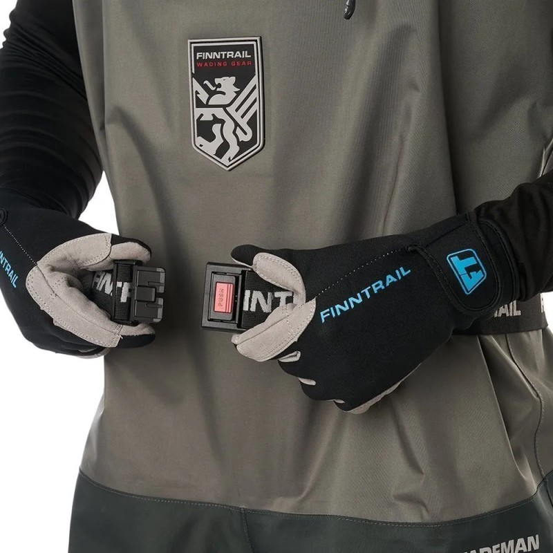 Полукомбинезон-вейдерсы Finntrail Wademan 1524 Grey, мембрана Hard-Tex, серый, размер LL/45, 185-195 см