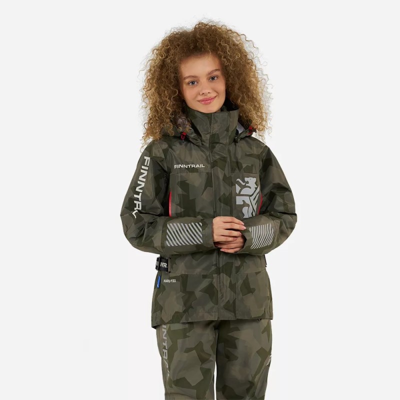 Куртка женская Finntrail Rachel 6455 CamoShadowGreen, мембрана Hard-tex, камуфляж, размер 50-52 (XL), 170-180 см