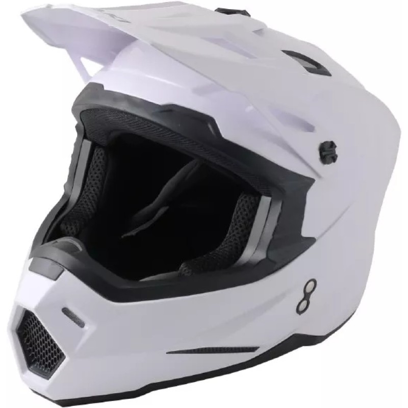 Мотошлем Ataki JK801 Solid, белый глянцевый, размер L