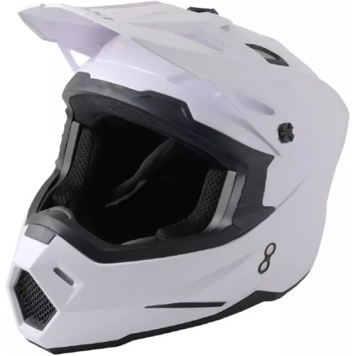 Мотошлем Ataki JK801 Solid, белый глянцевый, размер ХL