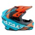 Мотошлем Ataki JK801 Valor оранжевый/голубой глянцевый, размер S