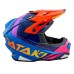 Мотошлем Ataki JK801 Valor, синий/оранжевый/розовый глянцевый, размер S