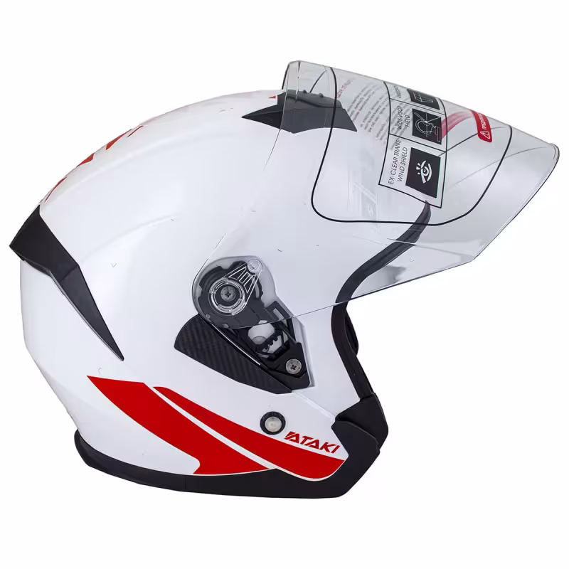 Мотошлем Ataki JK526 Fusion серый/красный/черный матовый, размер S