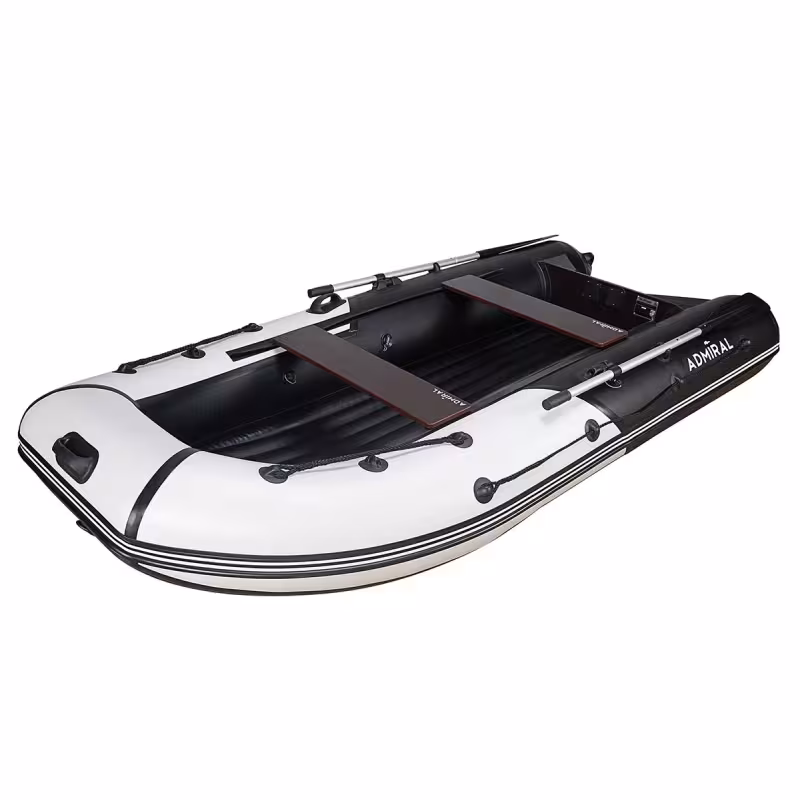 Надувная лодка ПВХ Адмирал 320 Classic, НДНД, белый/черный