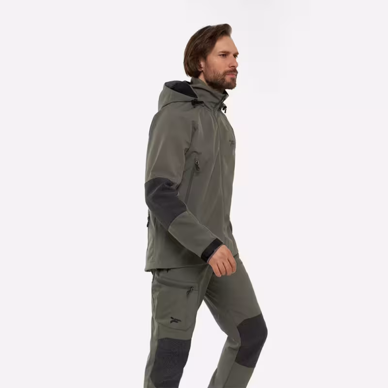 Куртка мужская Finntrail Tactic 1323 khaki, ткань Софтшелл, хаки, размер 50-52 (L), 175-185 см