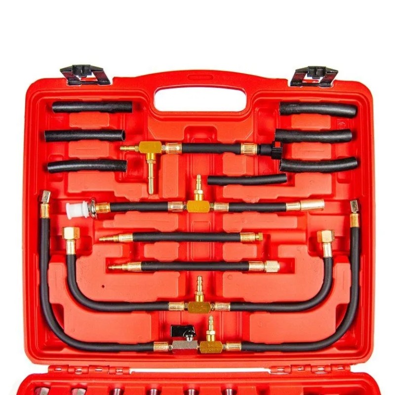 Набор для измерения давления в топливных системах Эврика ER-86323, 46 предметов