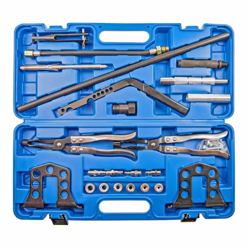 Рассухариватель клапанов со щипцами для маслосъемных колпачков Эврика ER-02125, 26 предметов