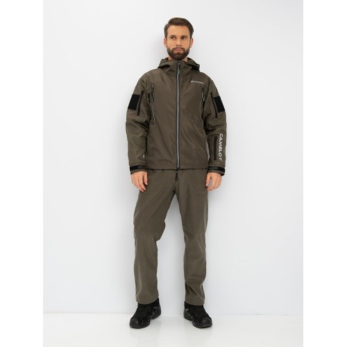 Костюм мужской Huntsman (Восток) Камелот, ткань Softshell, хаки, размер 60-62, 188 см