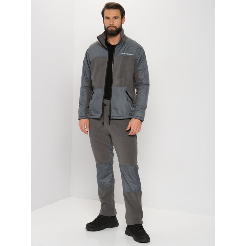 Костюм мужской Huntsman (Восток) Пикник-Люкс, ткань Флис, серый, размер 60-62, 182-188 см