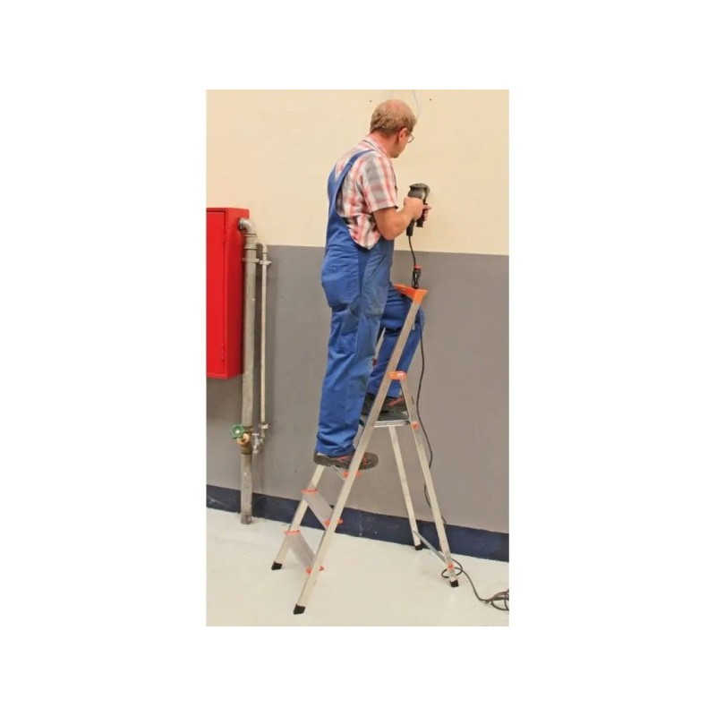 Стремянка Krause Solidy алюминиевая, 1х7 ступеней