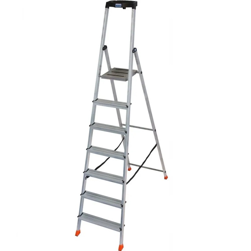 Стремянка Krause Safety 128973 алюминиевая, 1х7 ступеней